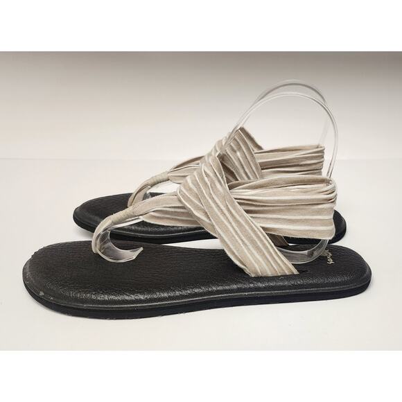 Sanuk Women's Yoga Sling 2 Beige Yoga Mat Sandal Flip-Flop Size US 8 - Picture 4 of 8